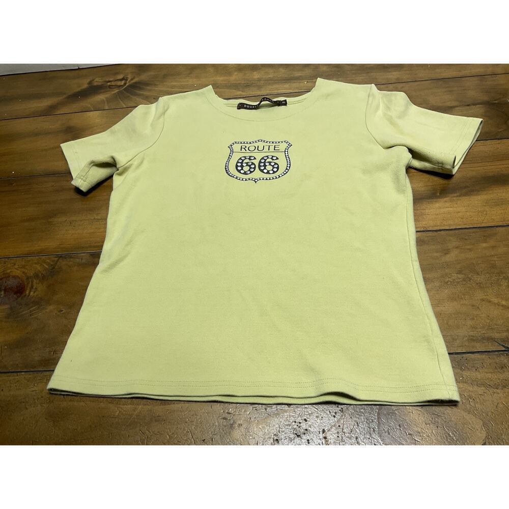DOUBLE D RANCH ROUTE 66 SHORT SLEEVE TSHIRT SIZE XL YELLOW